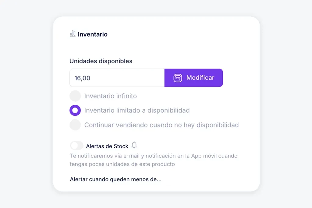 Capacidad diaria de entrega e inventario