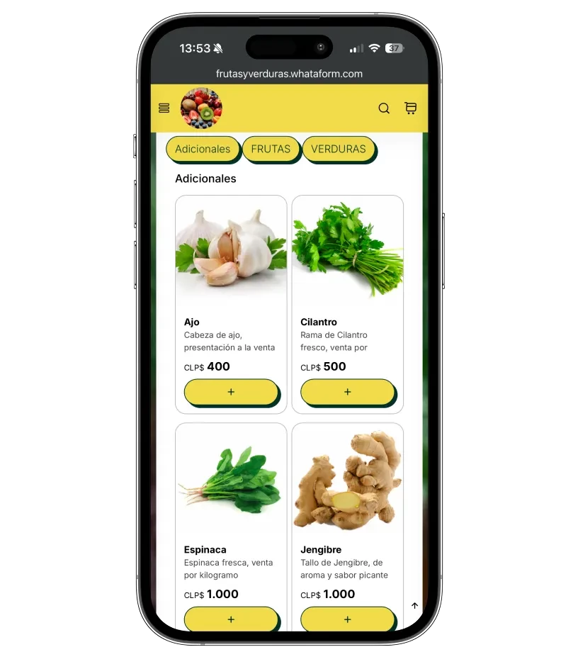 Frutas / Verduras — hero