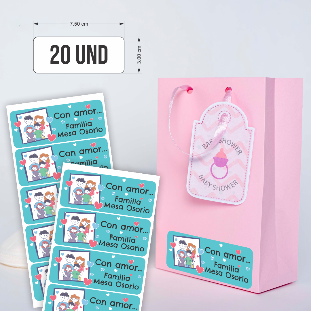 TARJETAS ADHESIVAS X 20