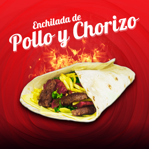 ENCHILADA POLLO Y CHORIZO