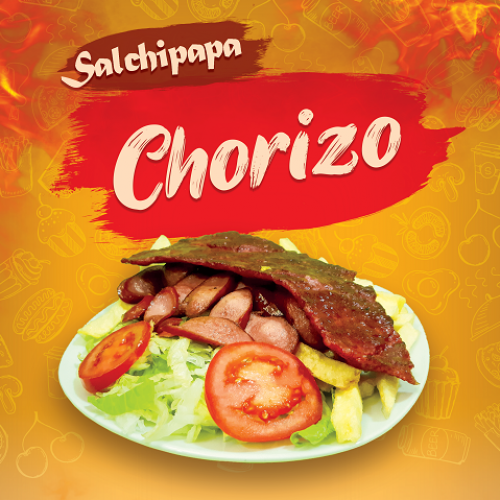 SALCHIPAPA CON CHORIZO