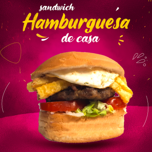 HAMBURGUESA DE CASA