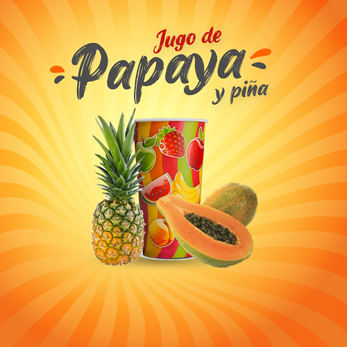 JUGO DE PAPAYA Y PIÑA