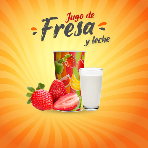 JUGO FRESA CON LECHE