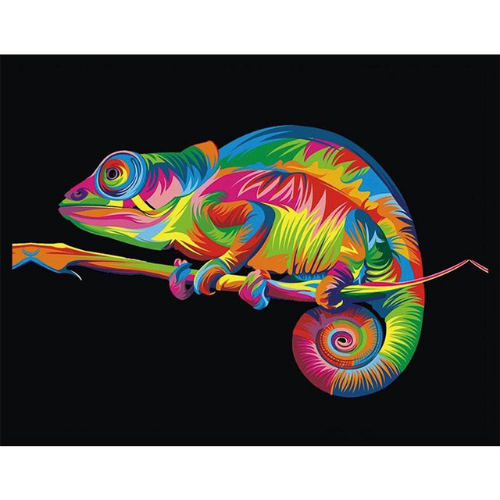 Camaleón Colorido (PBN) - (30x40)