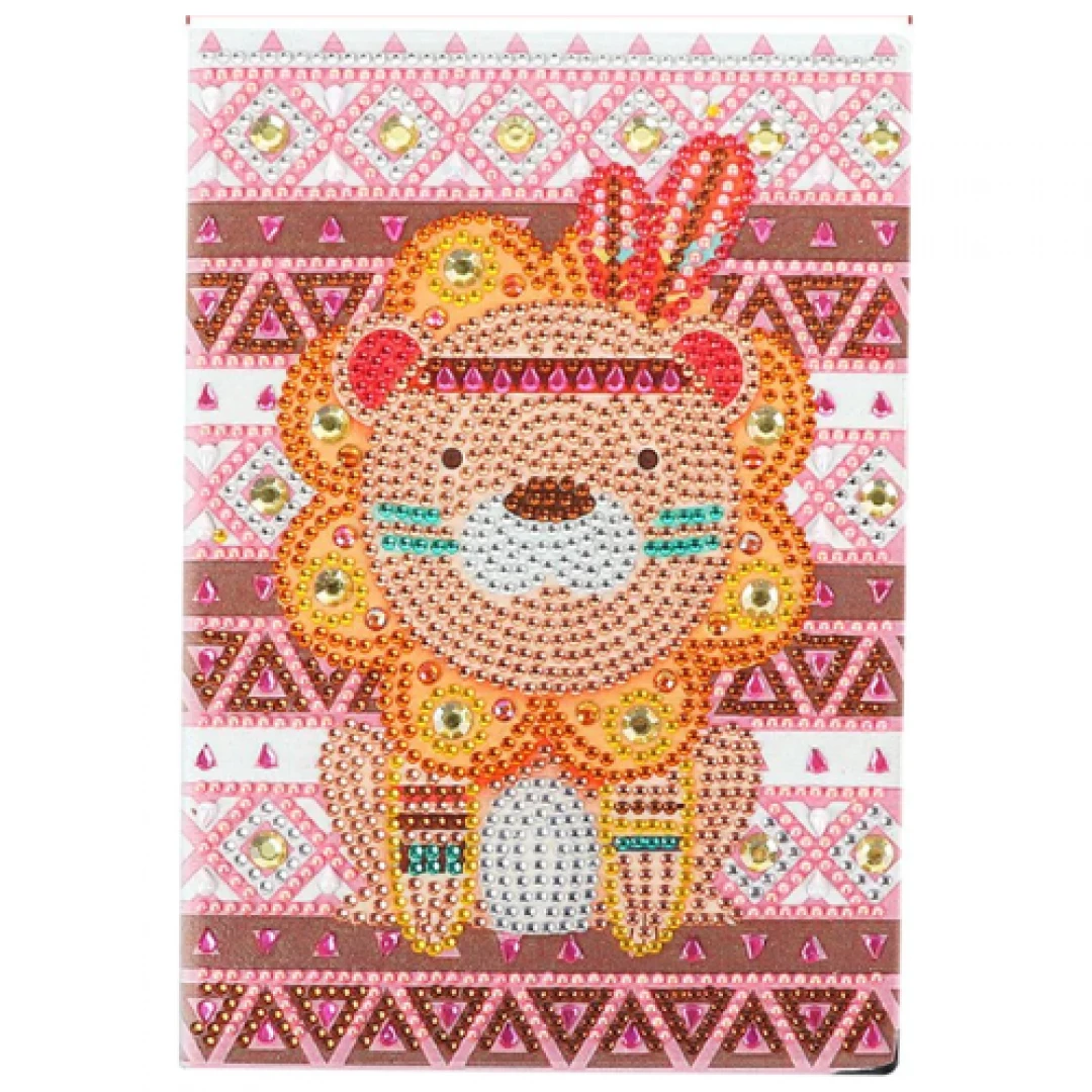 Cuaderno Pink Lion Diamond Painting