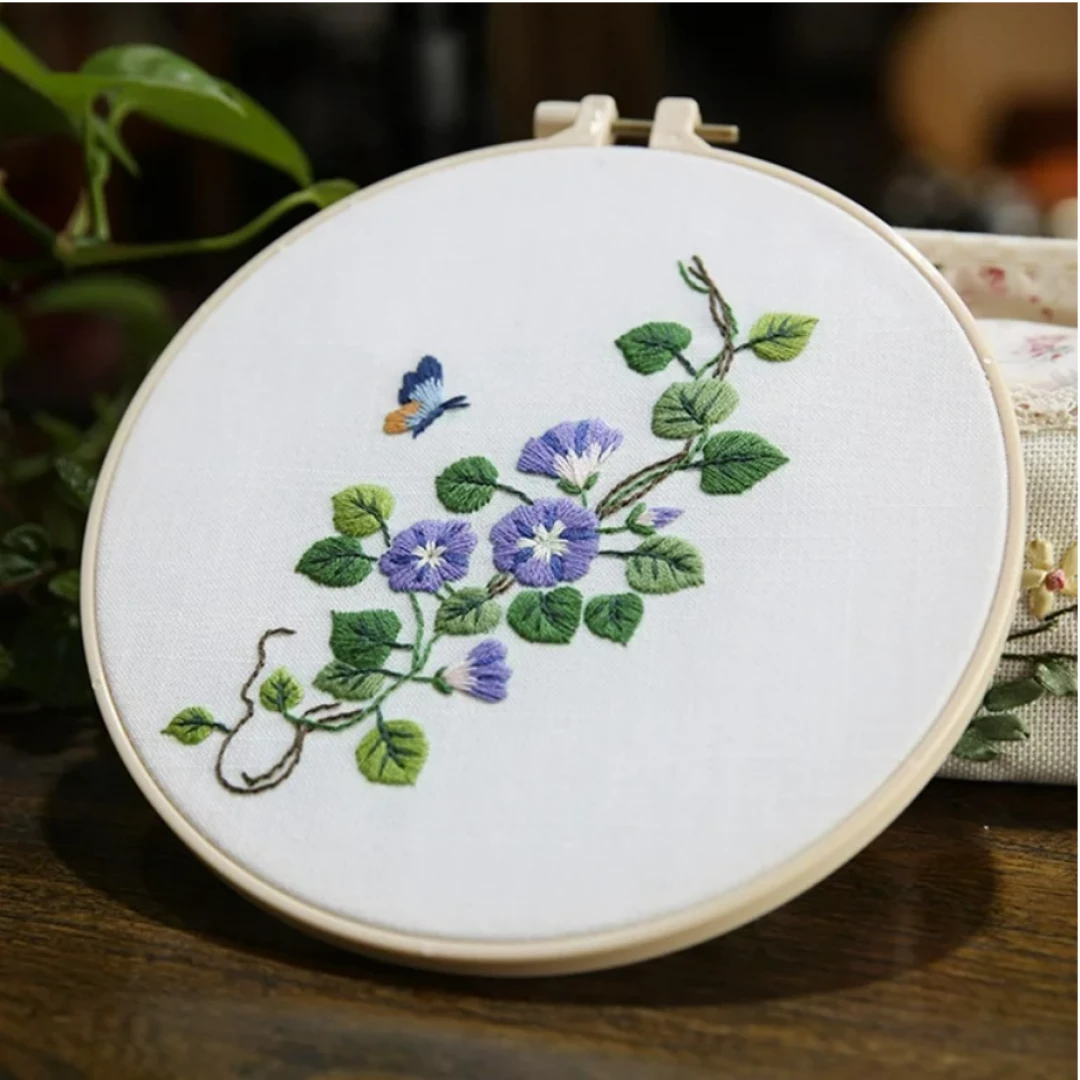 Bordado Follaje Lila