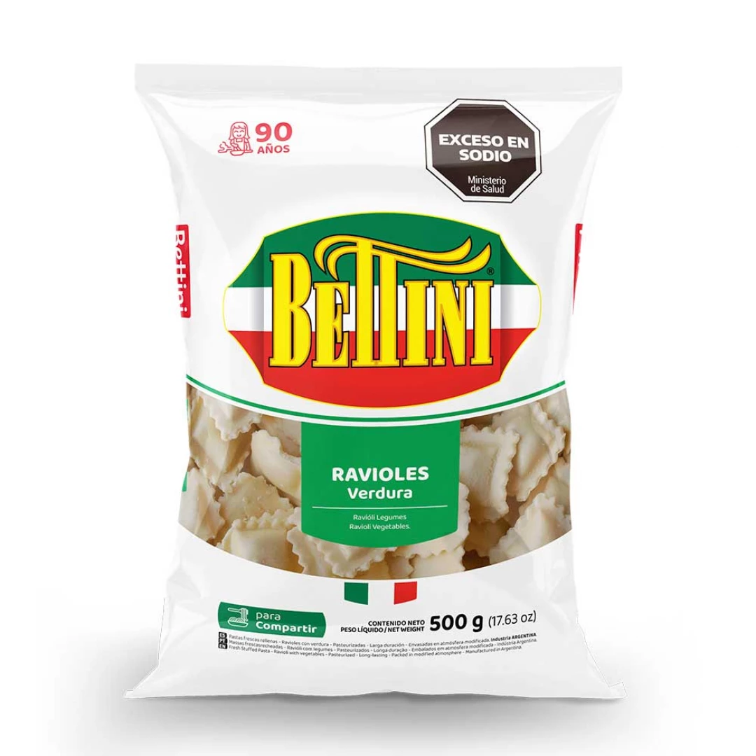 Ravioles 500 g con Verdura