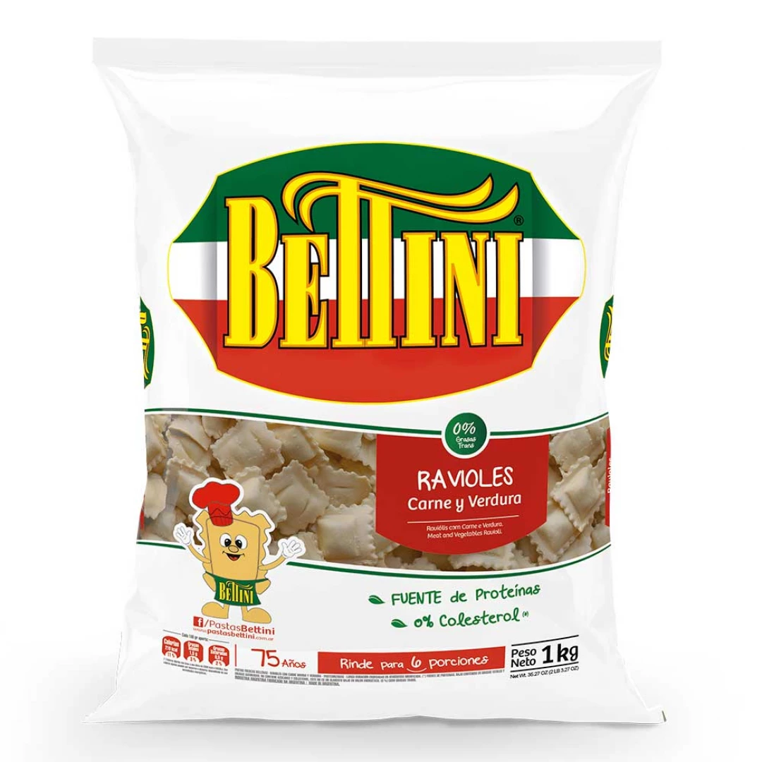 Ravioles 1 KG con Carne