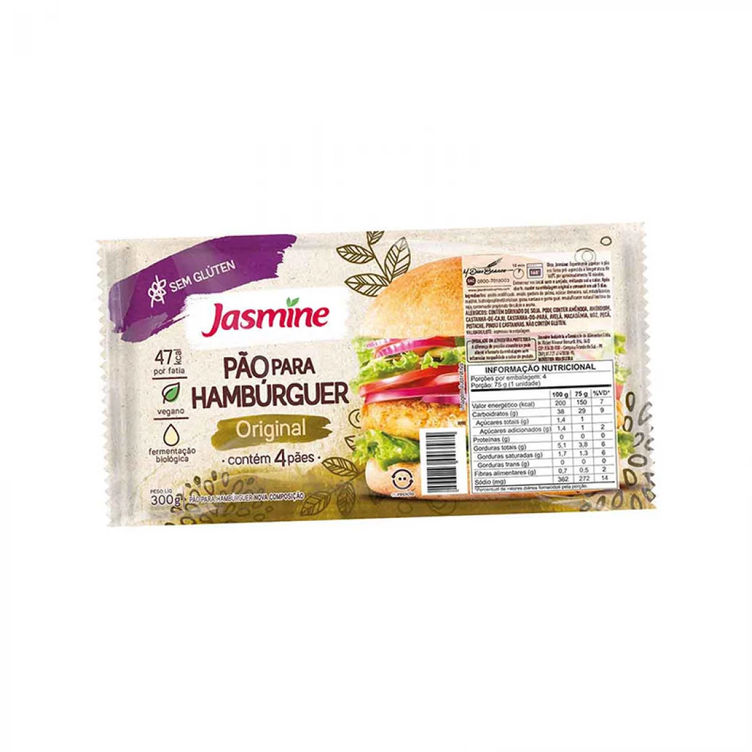 Pan de Hamburguesa Original Jasmine Sin Gluten 300g