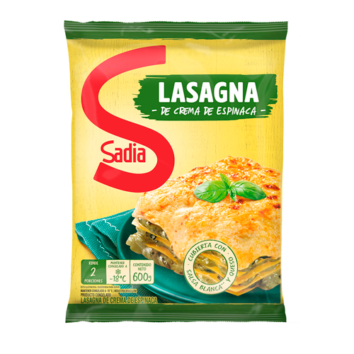 Lasagna Crema de Espinaca 600g