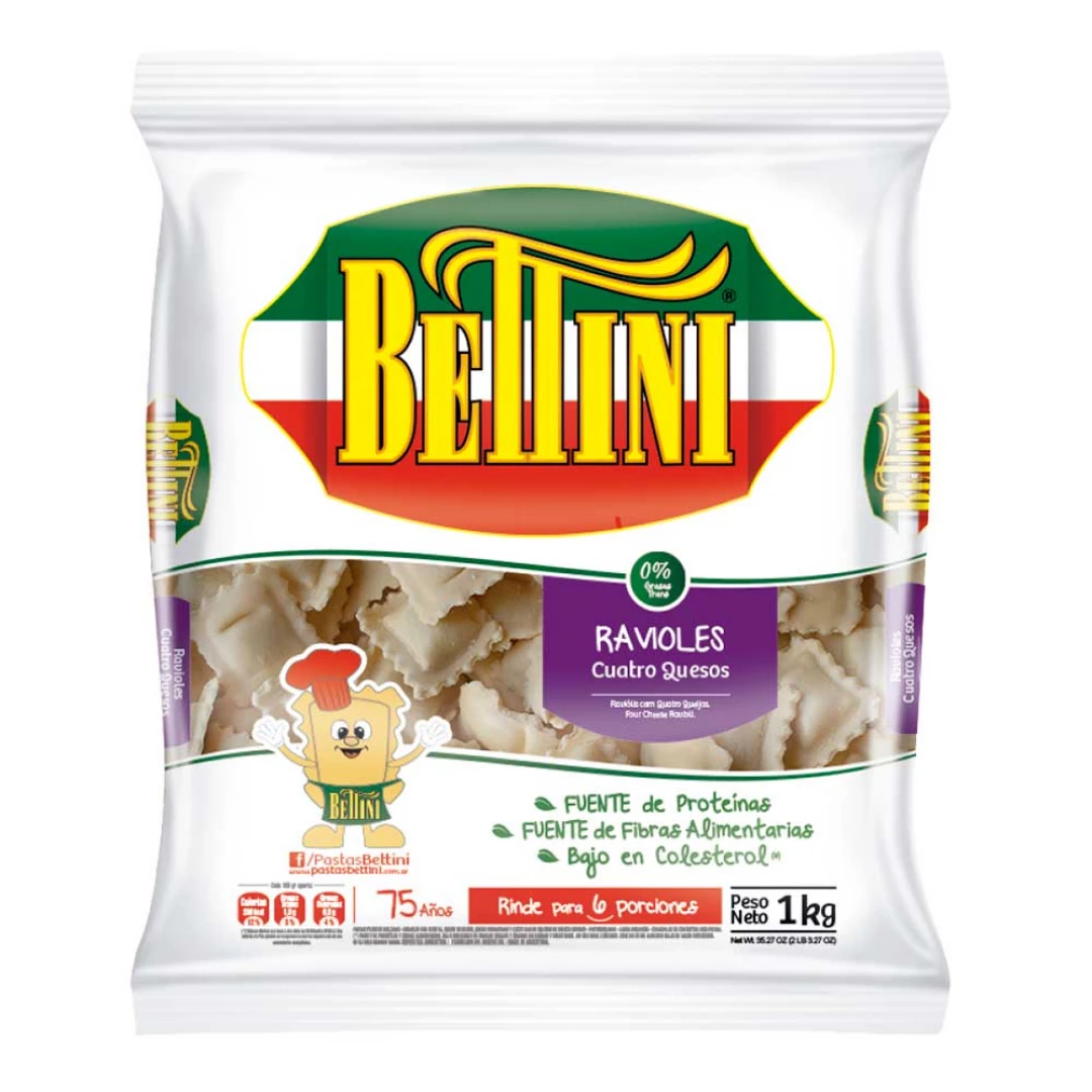 Ravioles 1 KG Cuatro Quesos