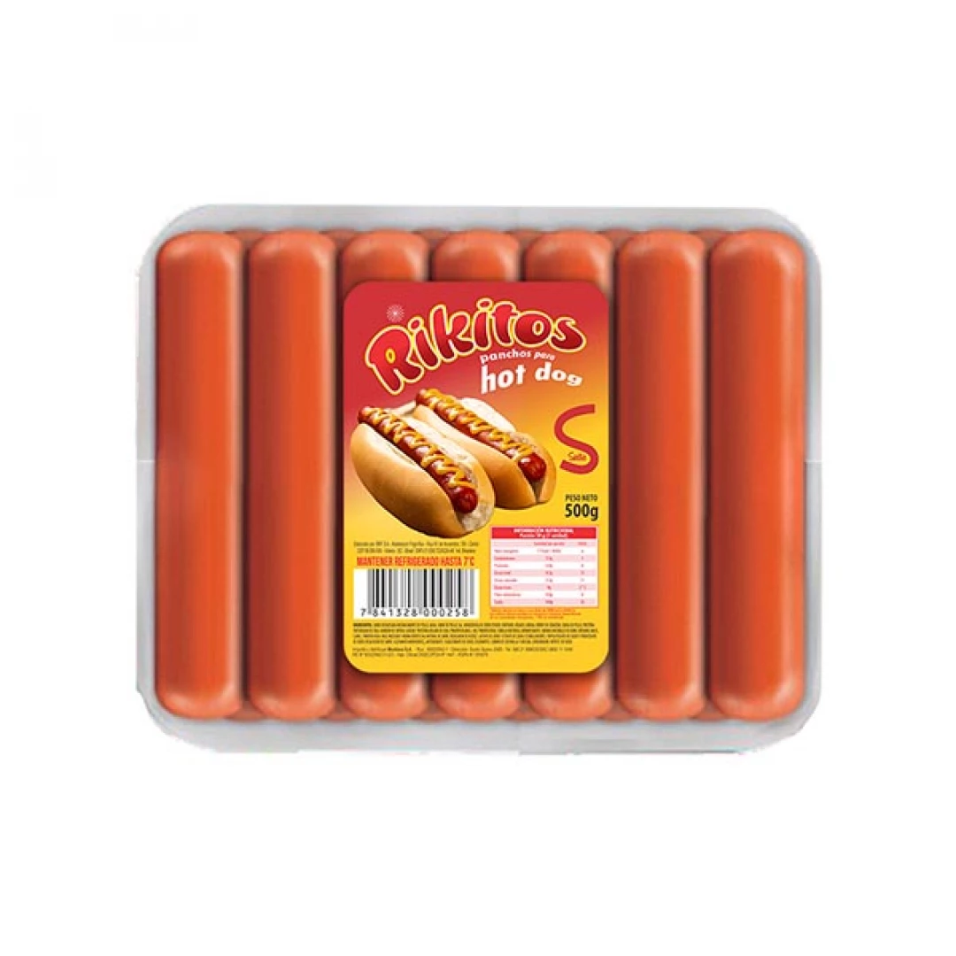 Salchichas Hot Dog Rikitos 500g