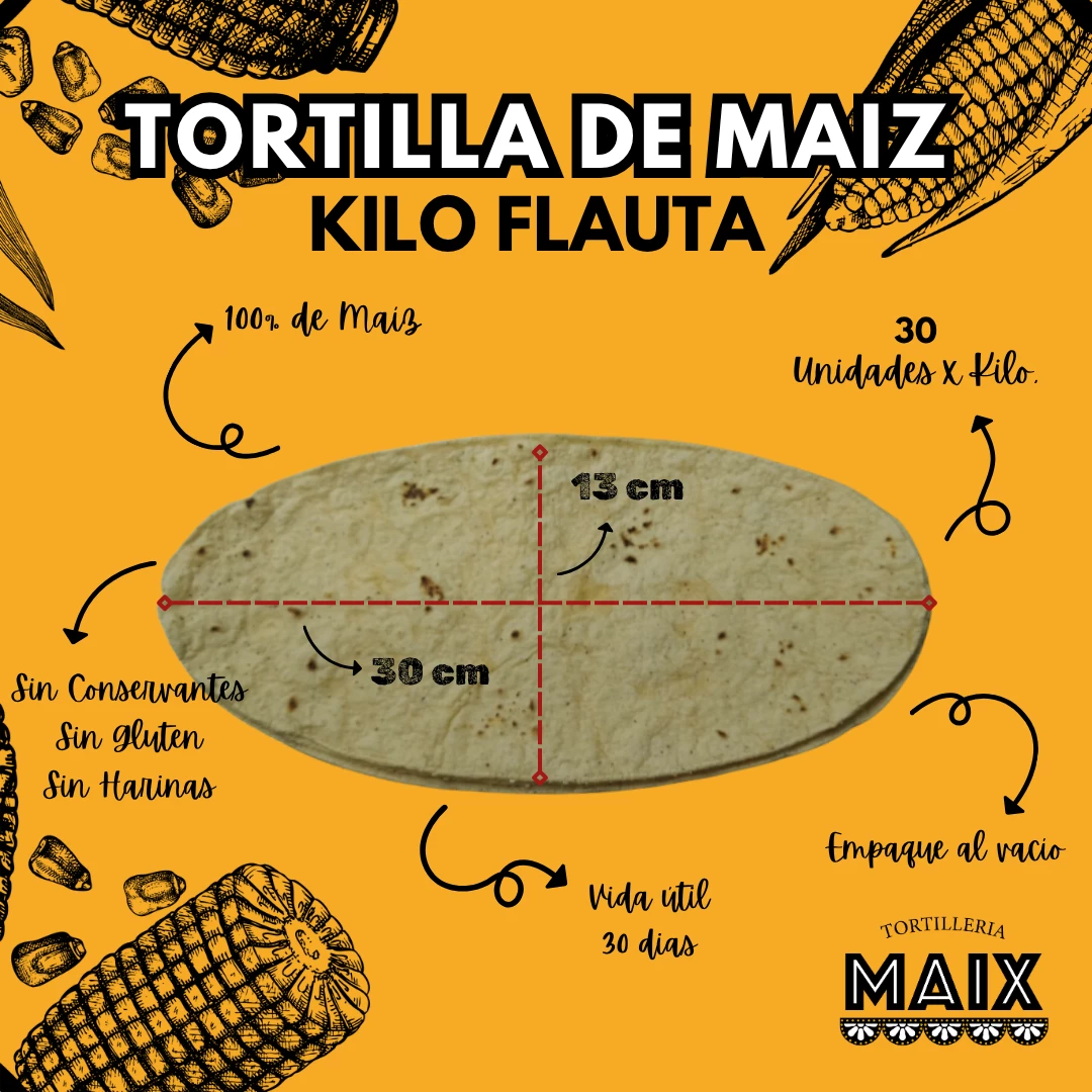 Kilo Tortilla Flauta Ovalada