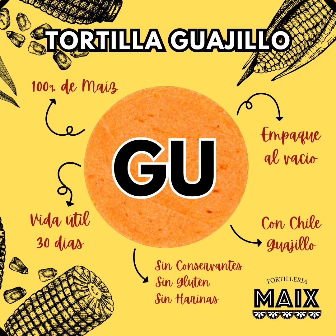 Libra de Tortilla Guajillo 100% de Maíz