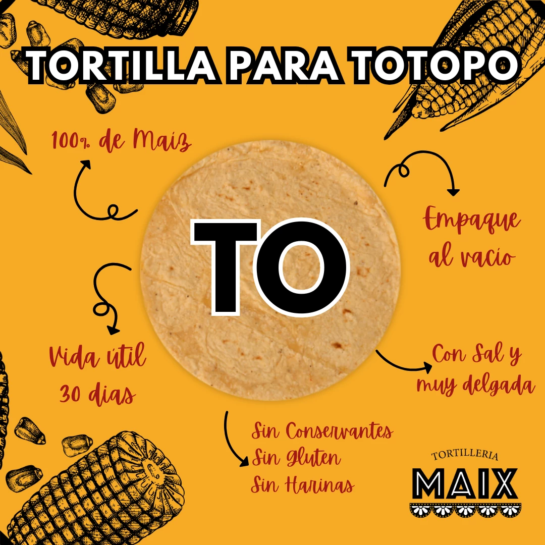 Kilo Tortilla para Totopo 100% de Maiz