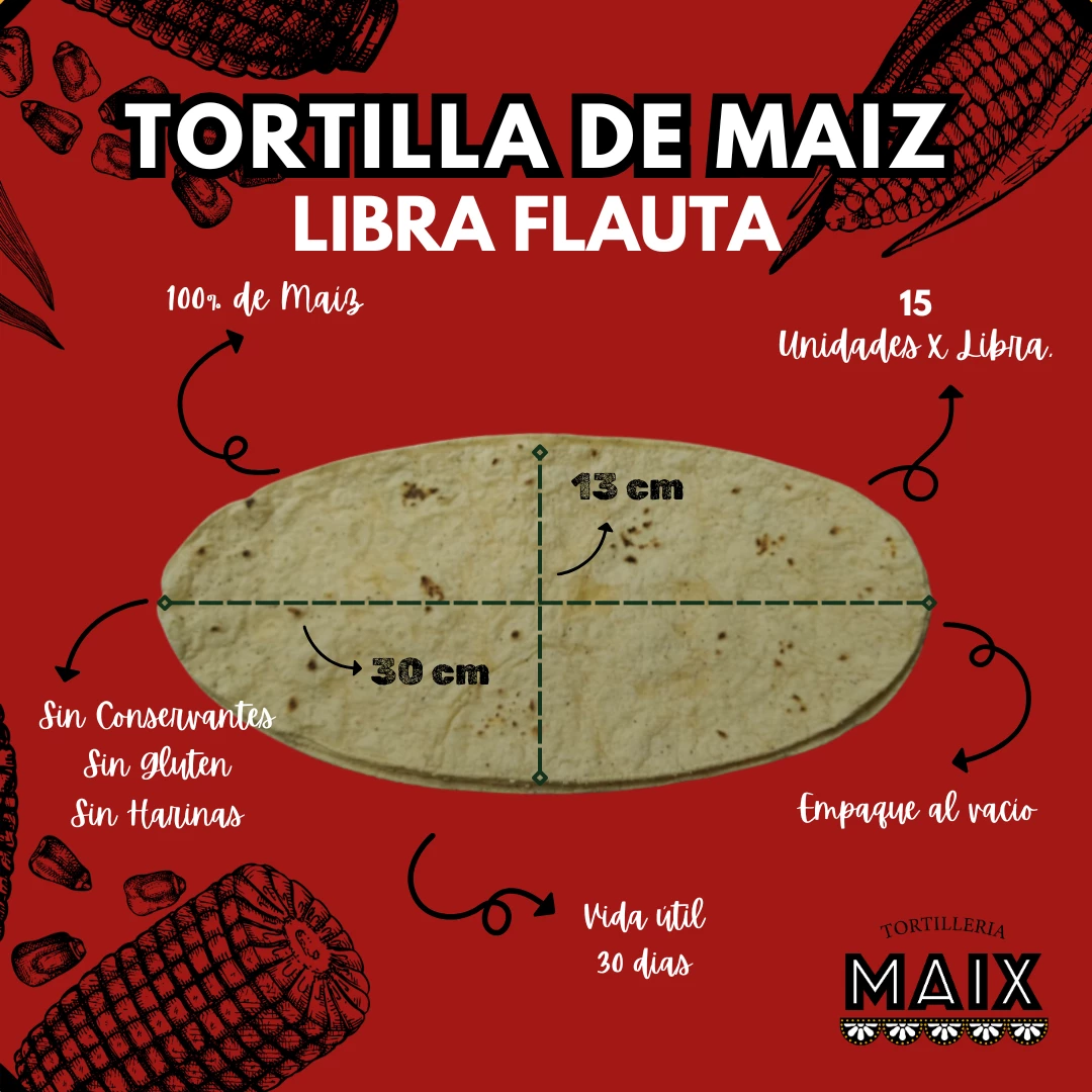 Libra Tortilla Flauta Ovalada