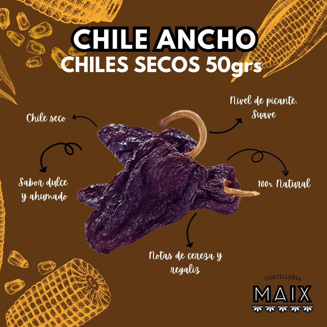 Chiles Ancho Seco 50grs