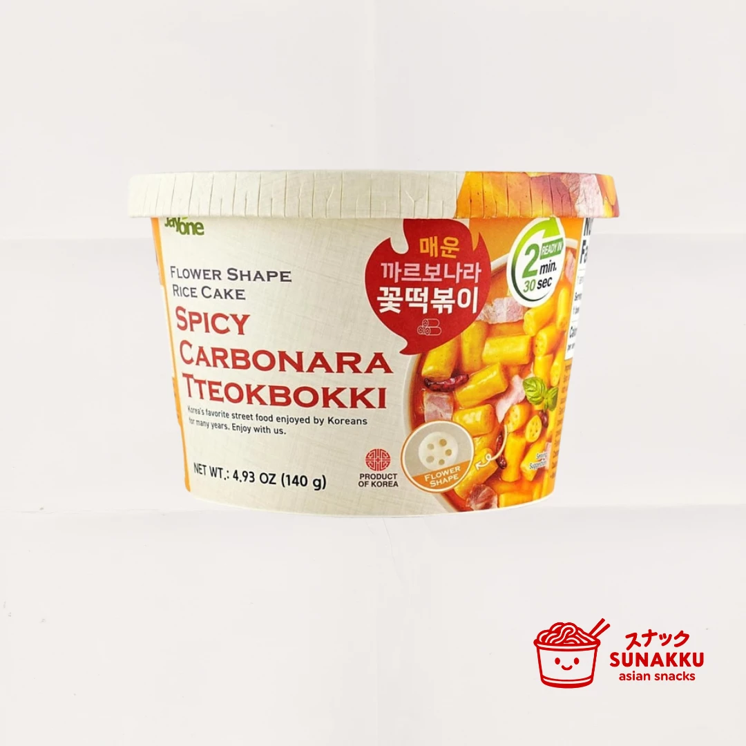 Tteokbokki Picante Carbonara en Forma de Flor