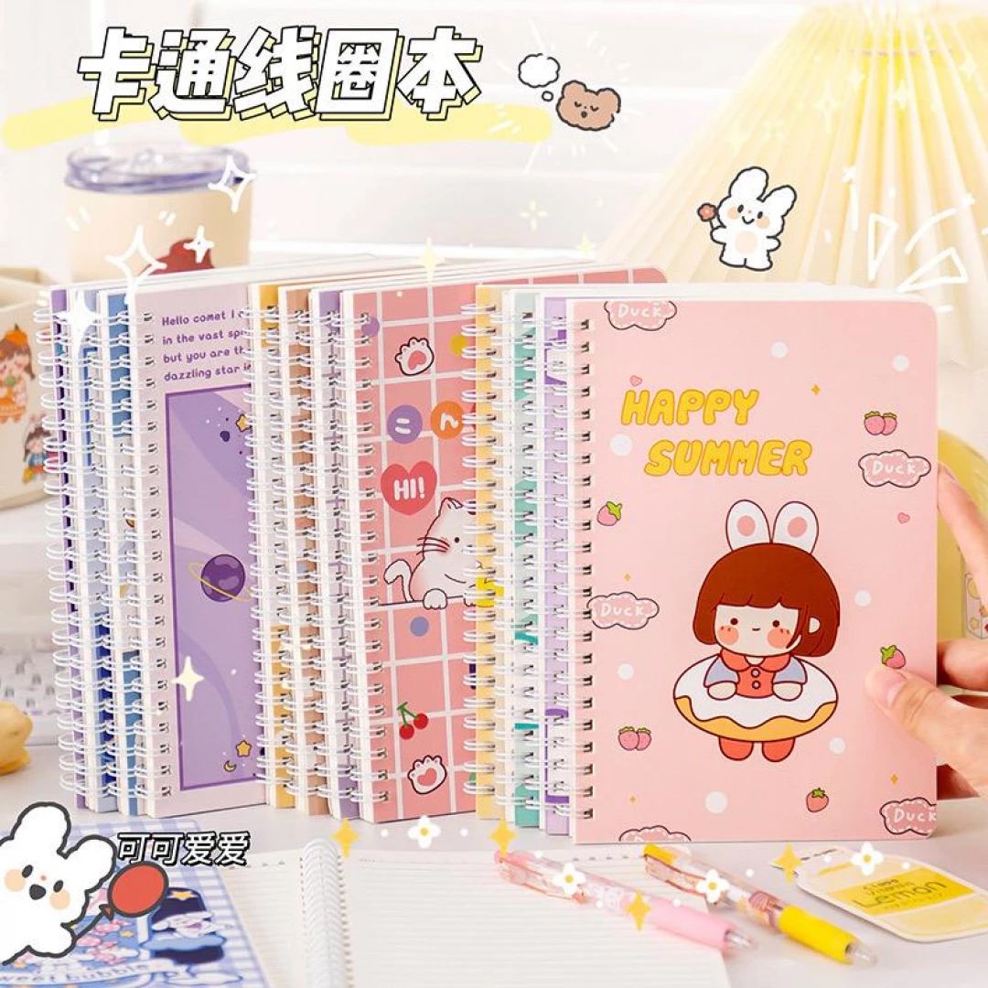 4 libreta Espiral Diseño Kawaii 60 hojas