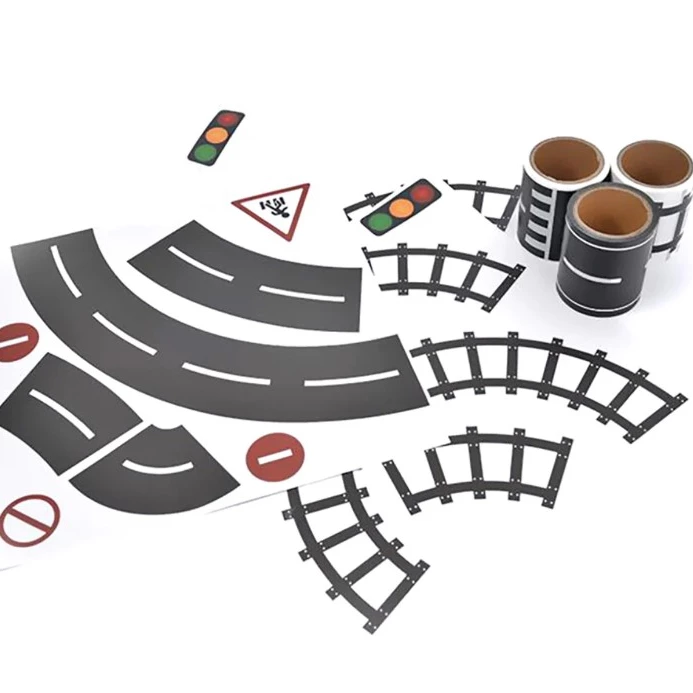 Pista de Autos Armable Adhesiva