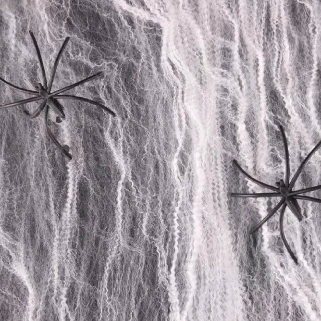 Telaraña De Algodón Para Decoración Con arañas falsas