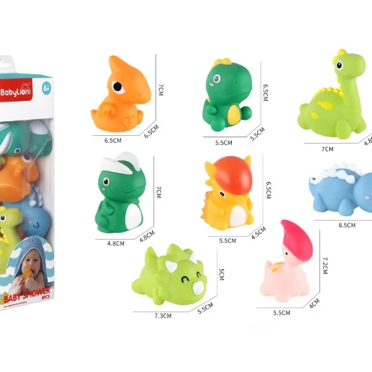 Juguetes de Baño Dinosaurios 8 piezas