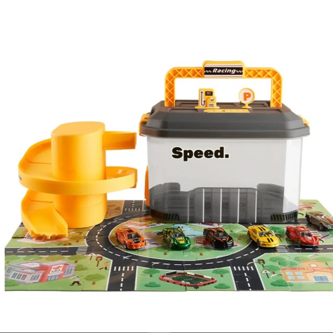 Maleta Pista Garaje con Autitos