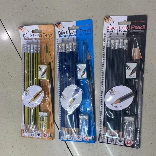 Set 10 lapices mina con sacapunta y goma