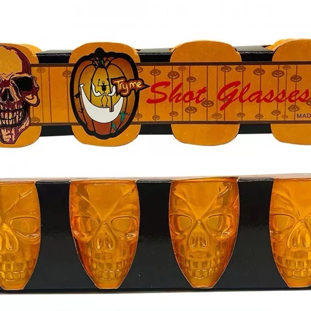 Set 4 Vasos Calavera Halloween