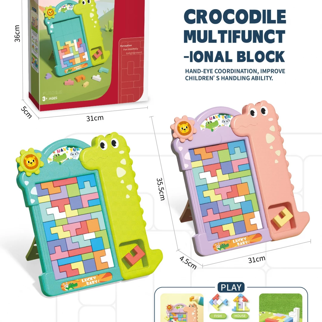 Tetris Dinosaurio Rosado