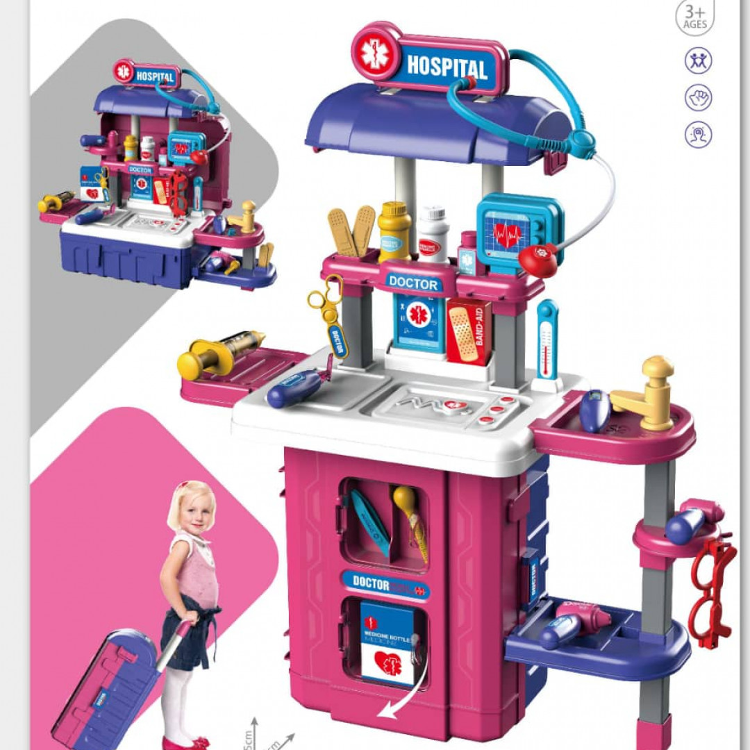 8123A Maletin hospital 3 EN 1 ROSADO