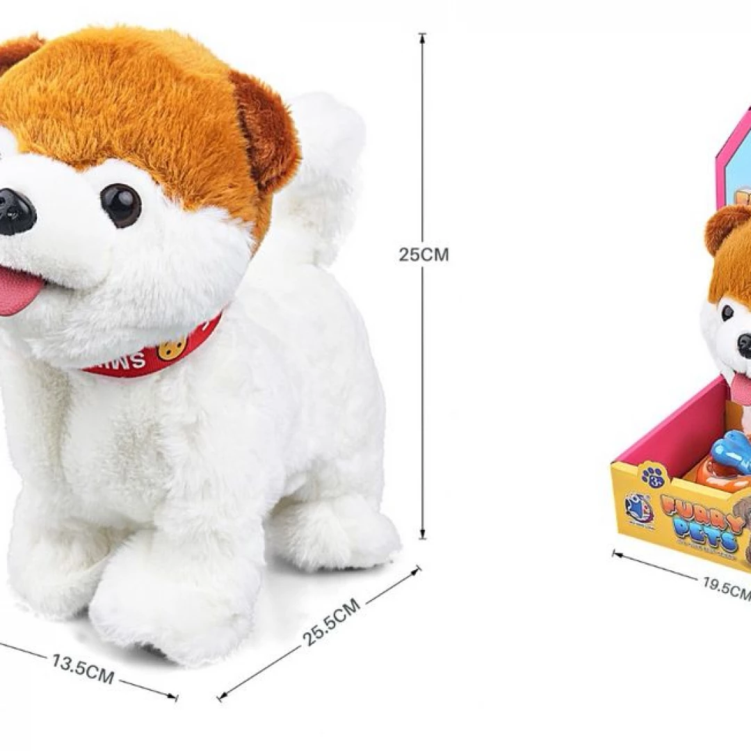 Perrito Cafe con Blanco Electronico Con Cuerda