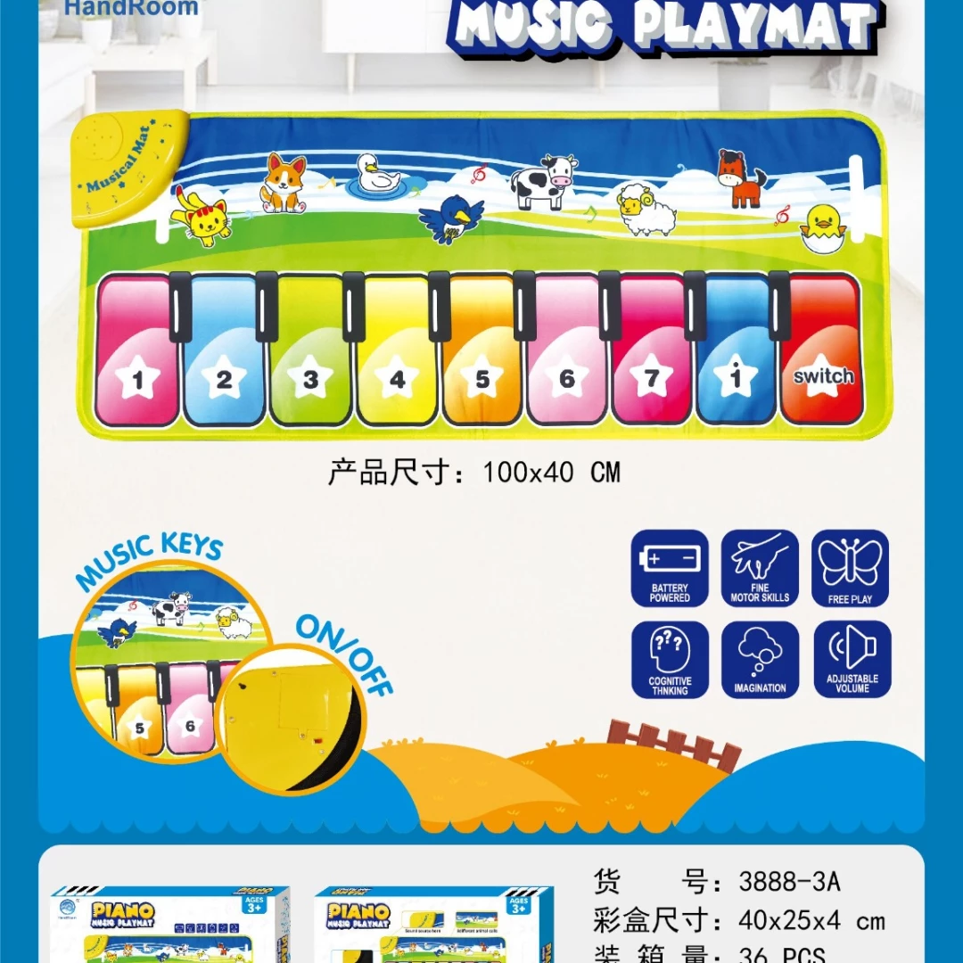 Alfombra Musical 100*40cm Azul