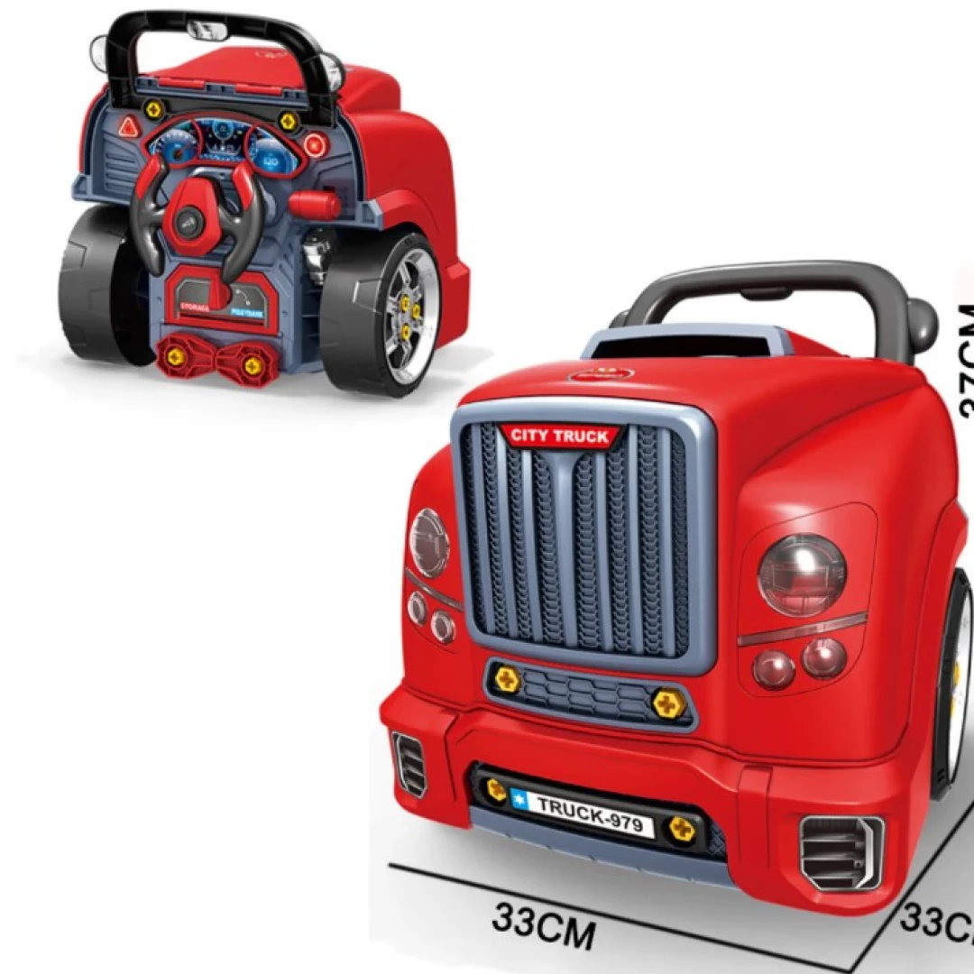 Camion Taller Mecanico Chico Rojo