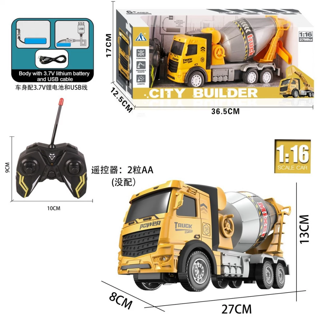 Camion Hormigonero recargable con control remoto