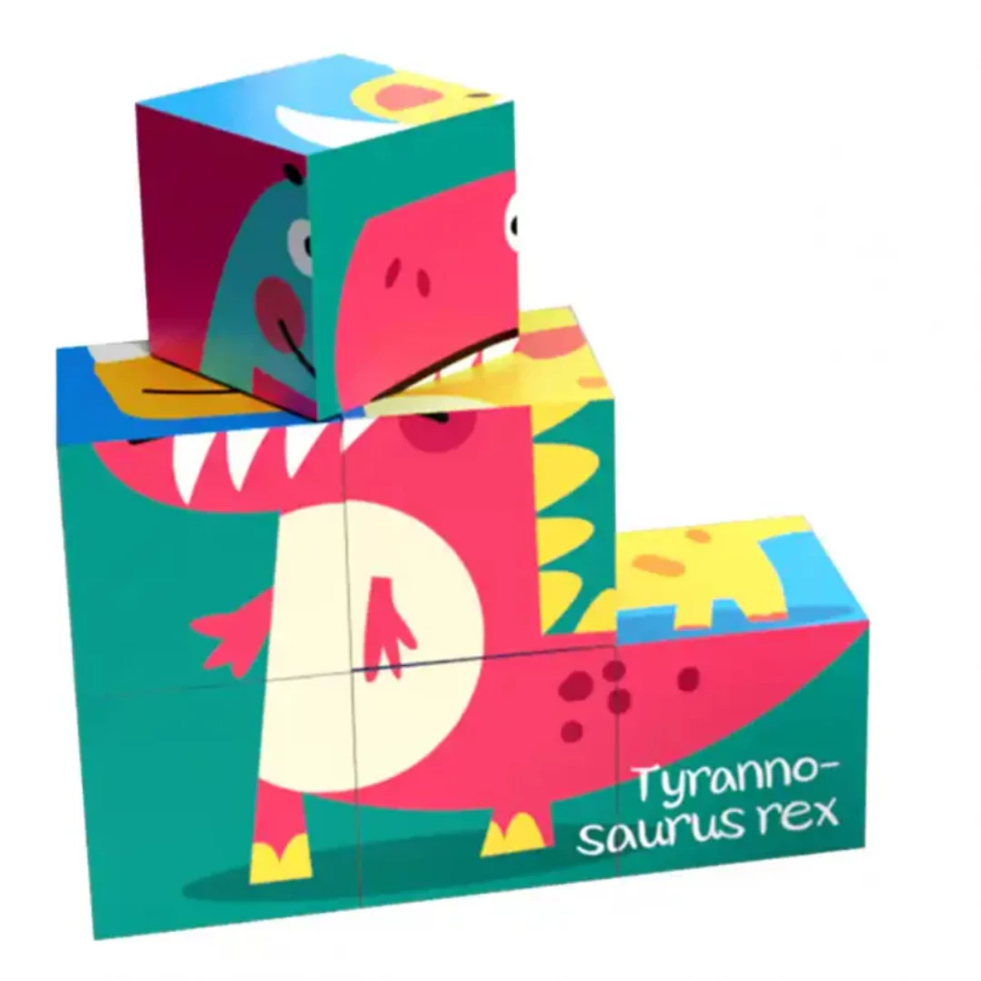 Puzzle en Bloques de Dinosaurios 6 en 1