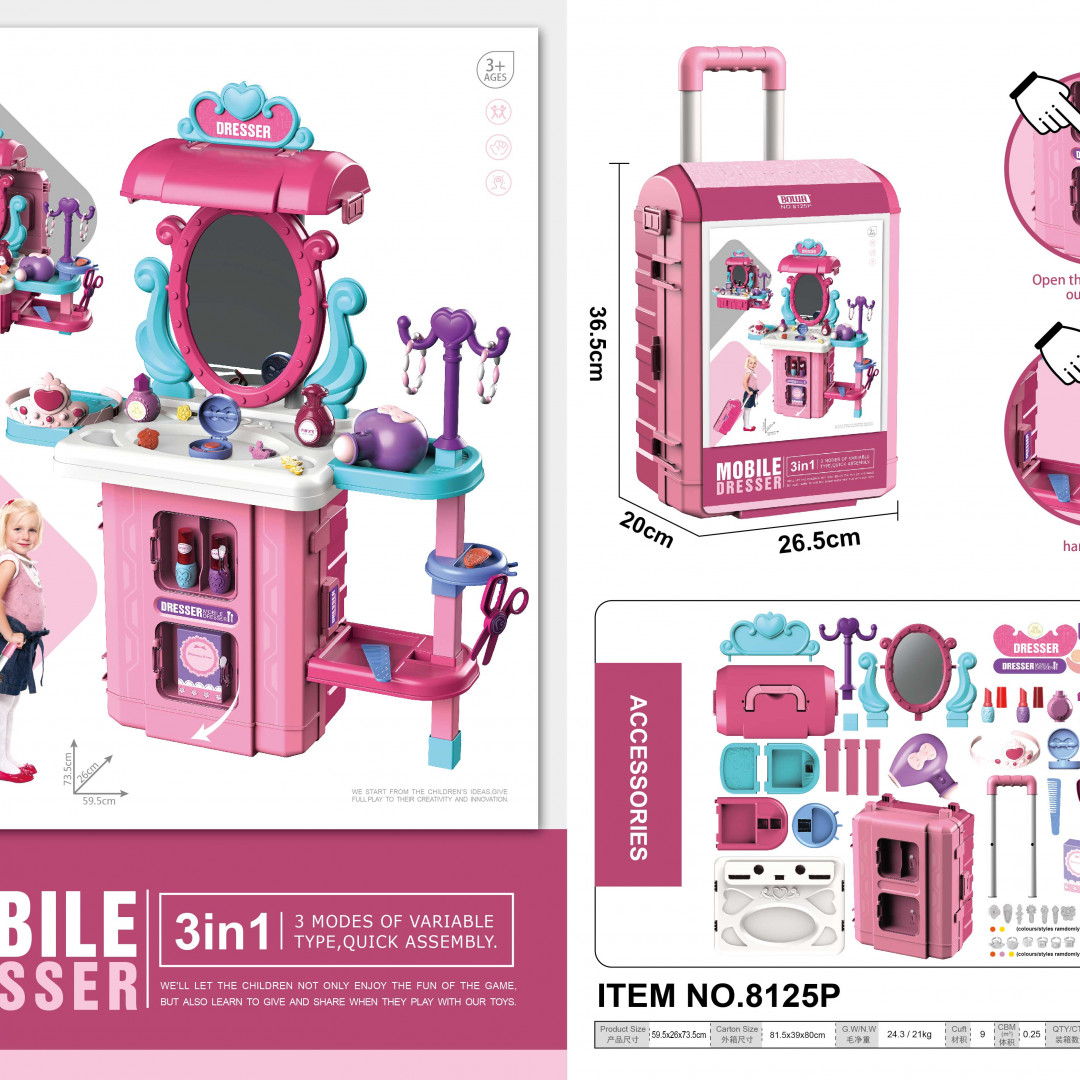 8125 Maletin cosmetico 3 EN 1