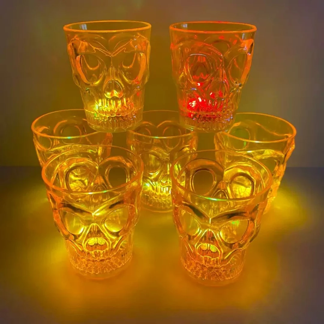 Vaso Calavera Con Luces