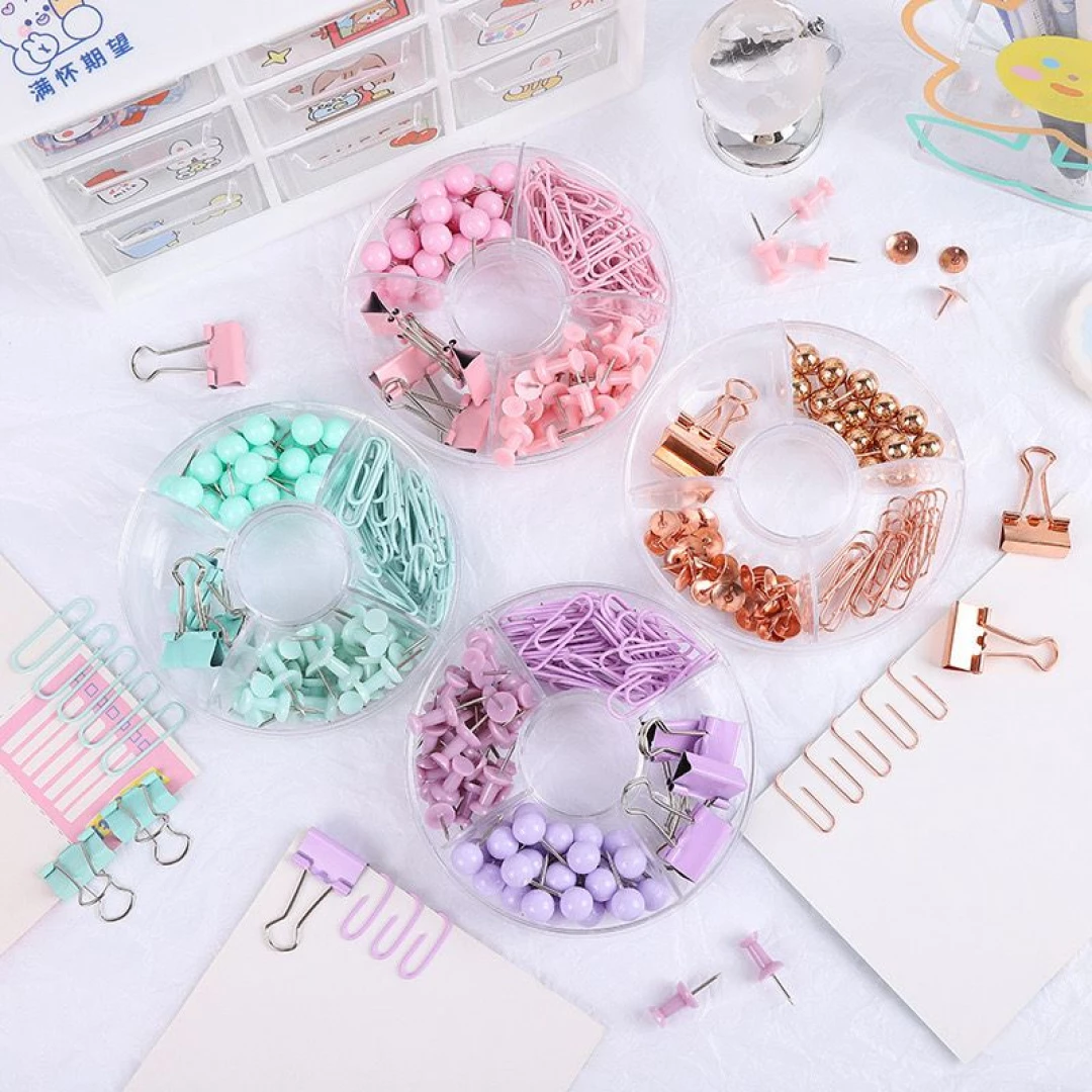 Set Clips Metal Colores Surtido