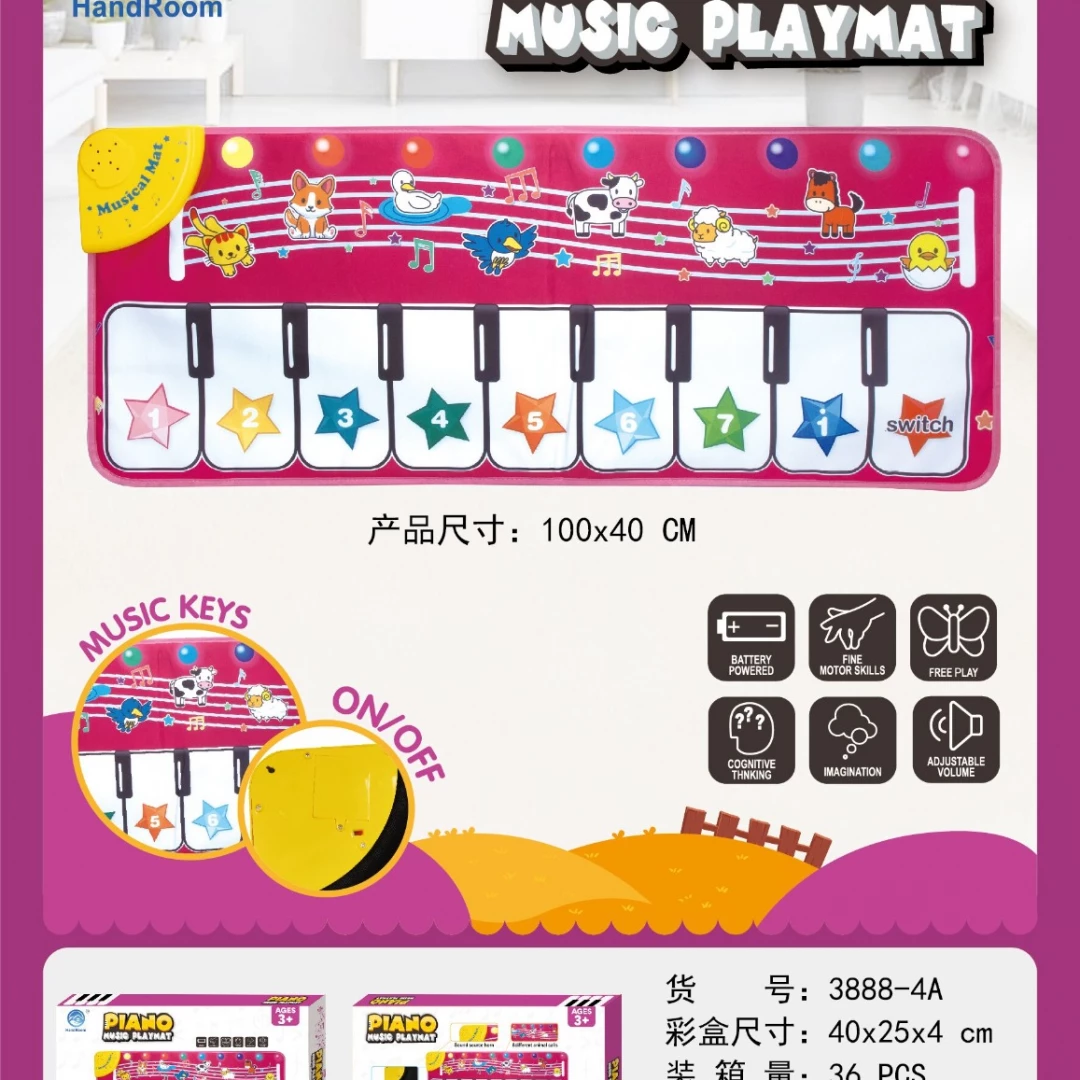 Alfombra Musical 100*40cm Rosada