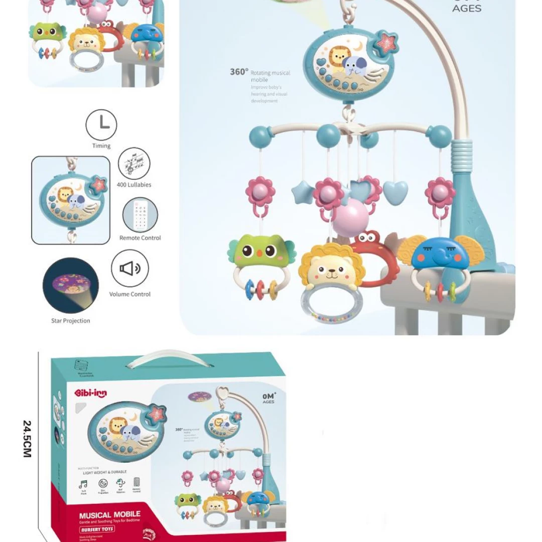 Movil Musical con proyección de imagen Celeste (698-84)