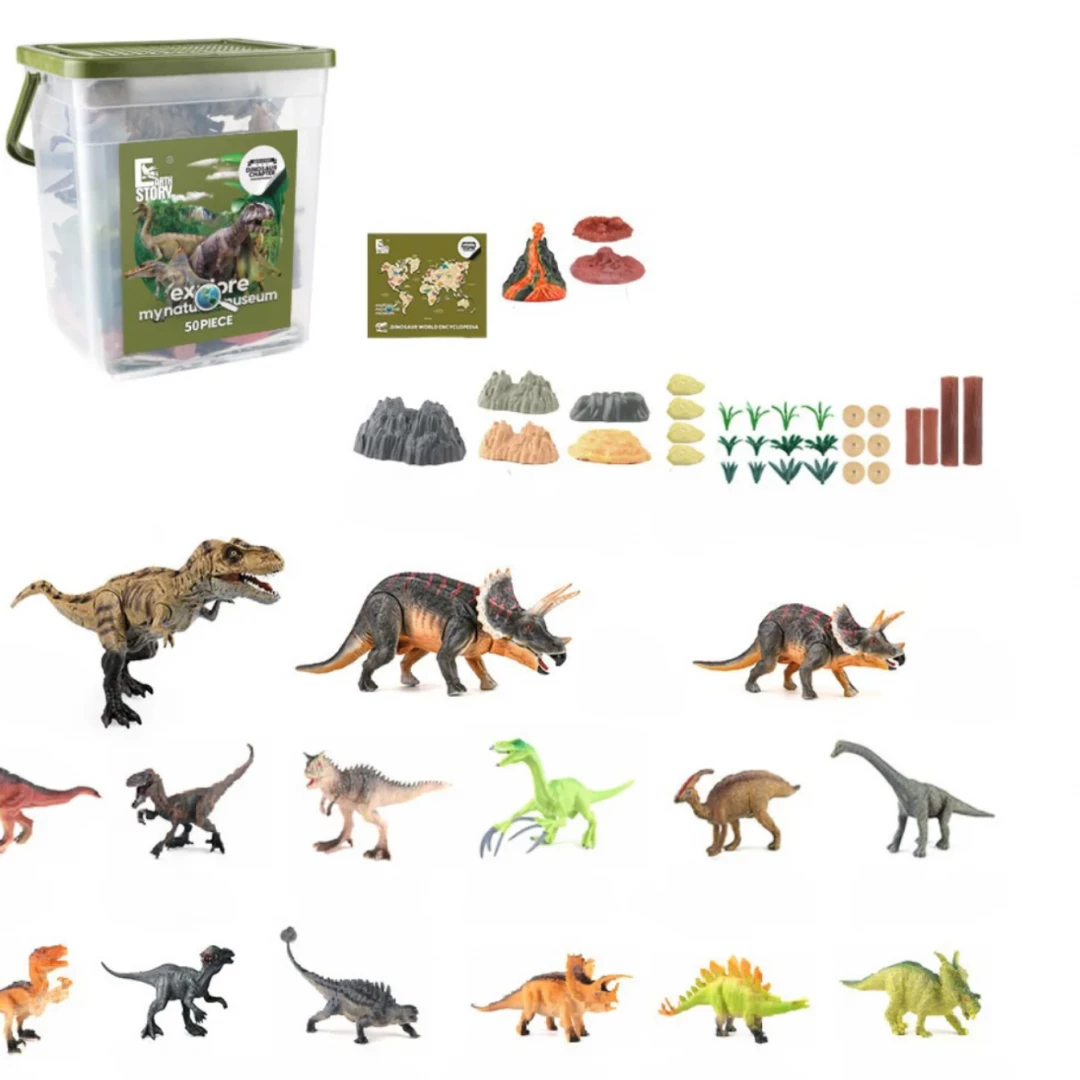 Maleta con 15 Dinosaurios