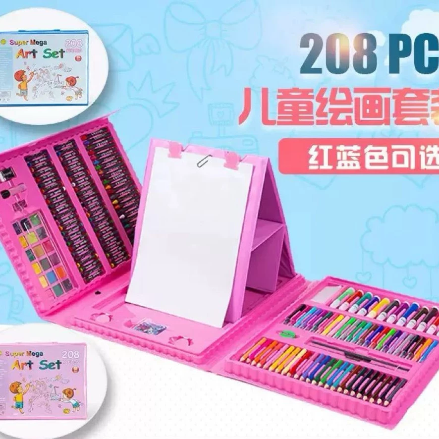 Caja set 208 lapices Rosado