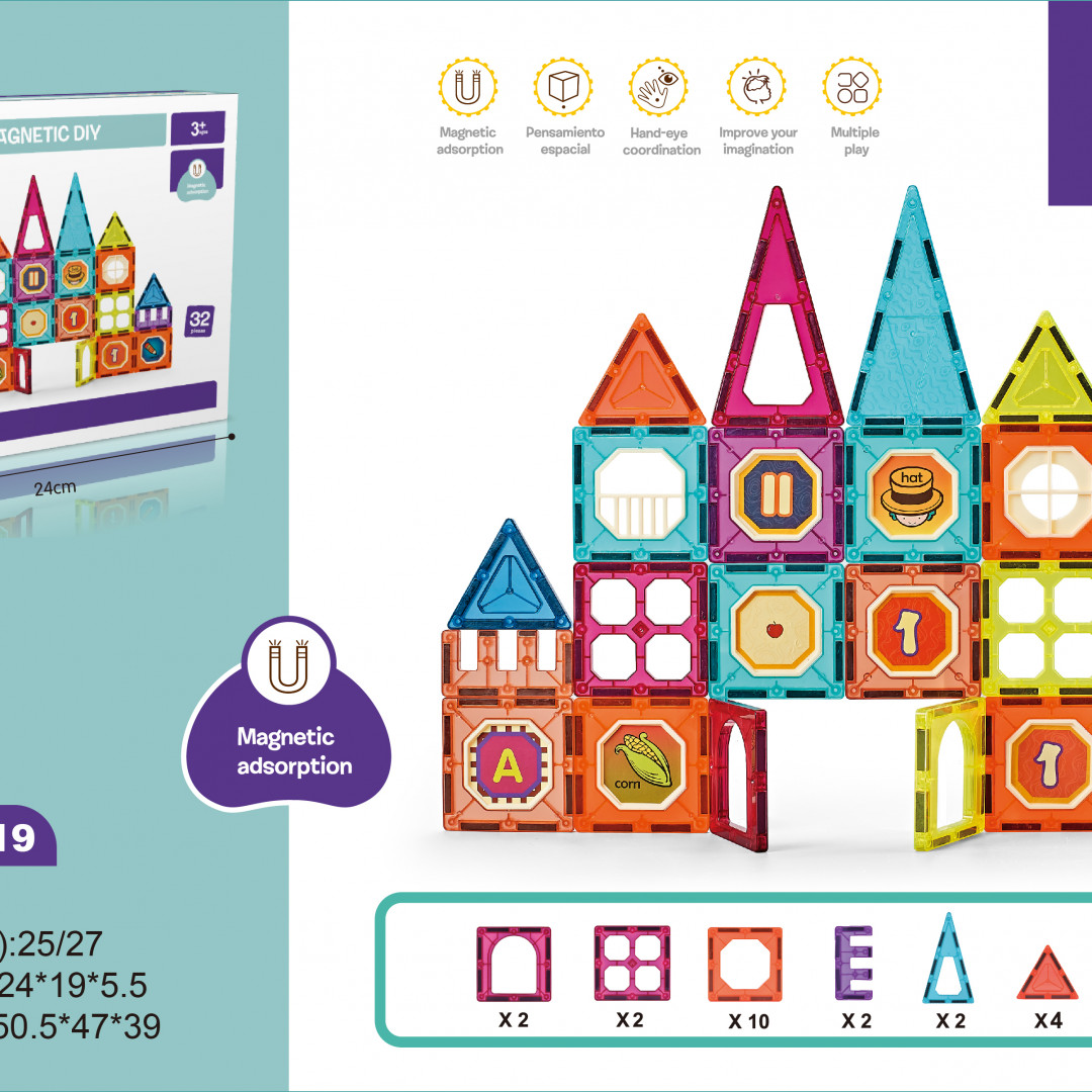 Block magnetico Castillo 32 pcs