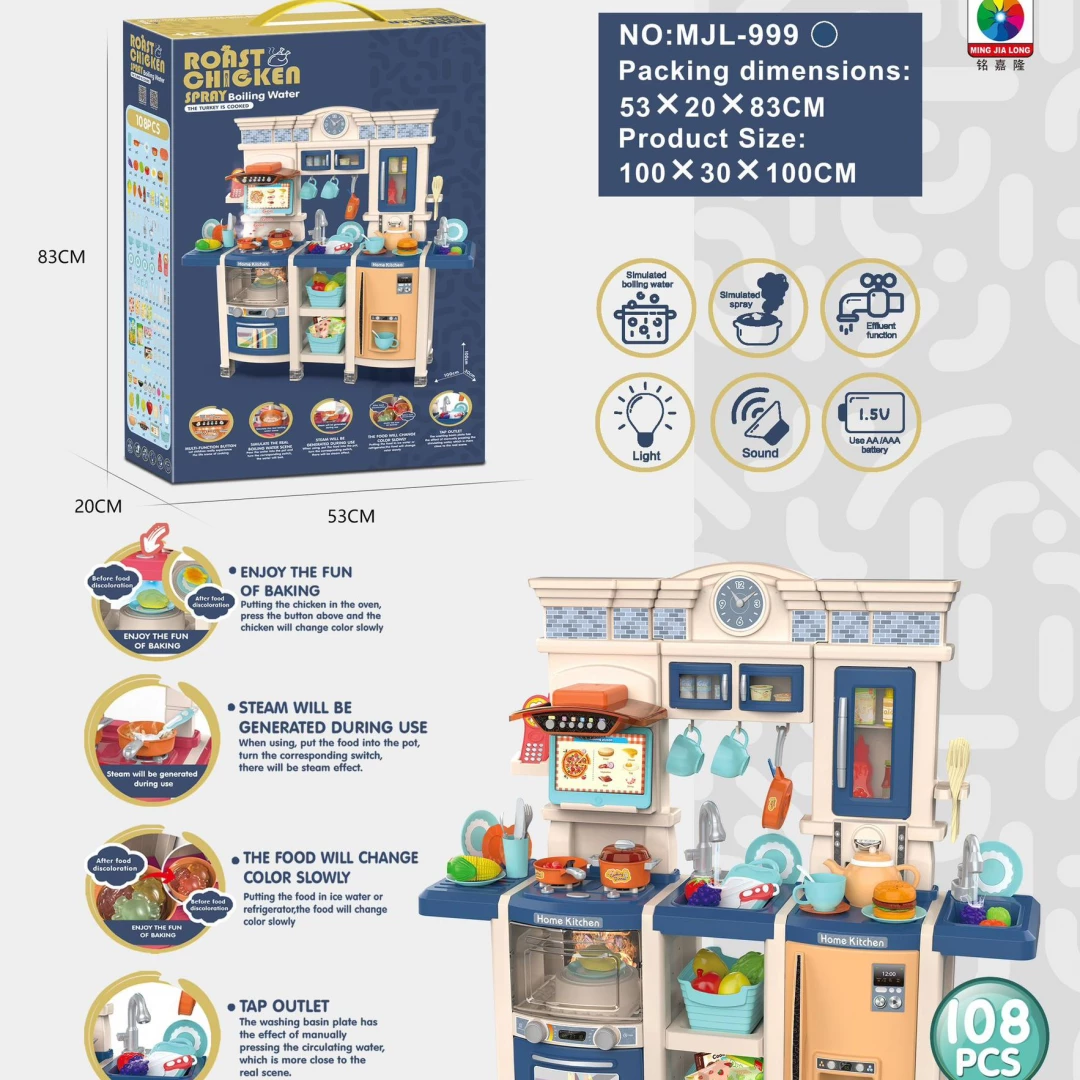 Cocina 1metro x 1metro (108pcs) Azul