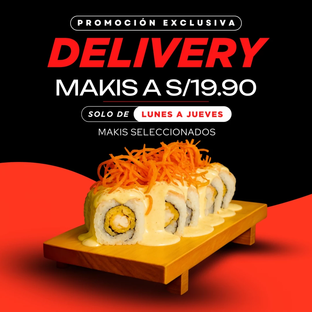 PROMOCION MAKIS A S/ 19.90
