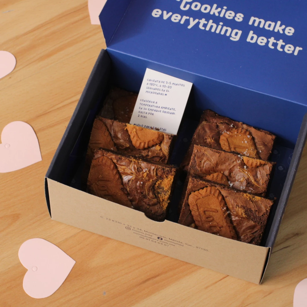 Caja de Brownies Momu (4 piezas)