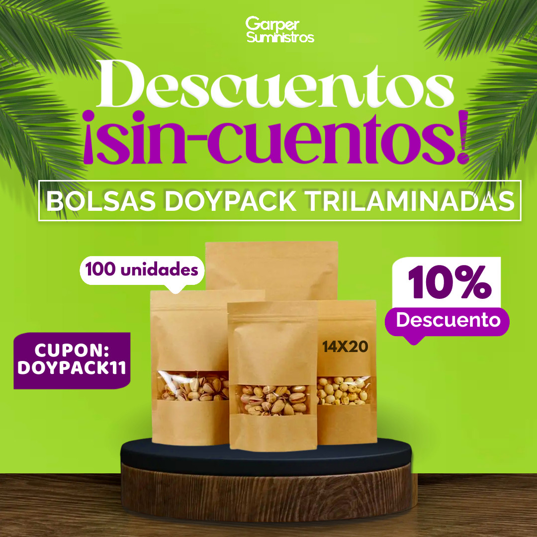 BOLSA DOYPACK TRILAMINADA 14x20 CM
