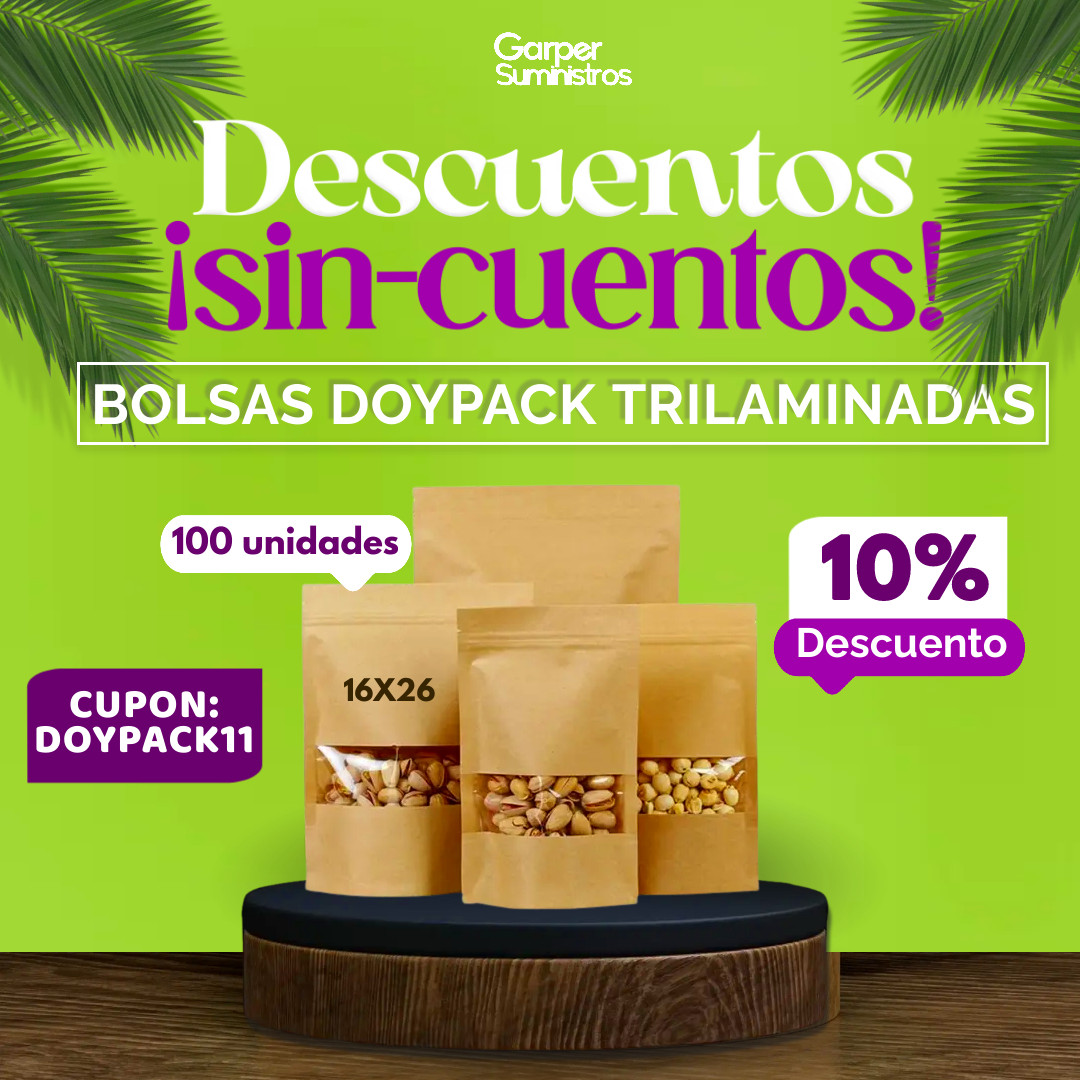 BOLSA DOYPACK TRILAMINADA 16X26 CM